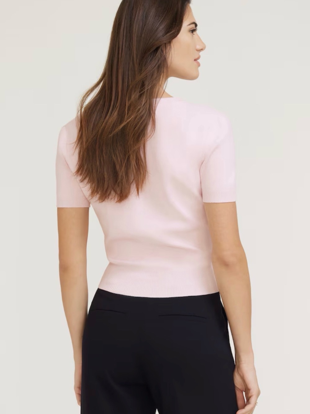 Becca Short Sleeve cardigan in pale lilac pink M - Picture 2 of 9